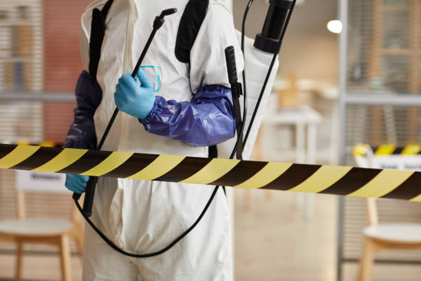 Professional Biohazard Cleanup technician working in Little Falls, MN